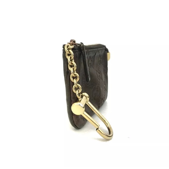 GUCCI Ssima GG Logo Leather Coin Purse Wallet - Picture 4 of 8